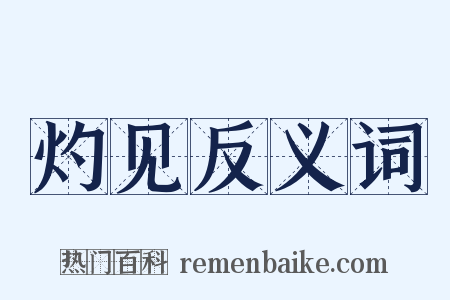 灼见反义词是什么意思的图片